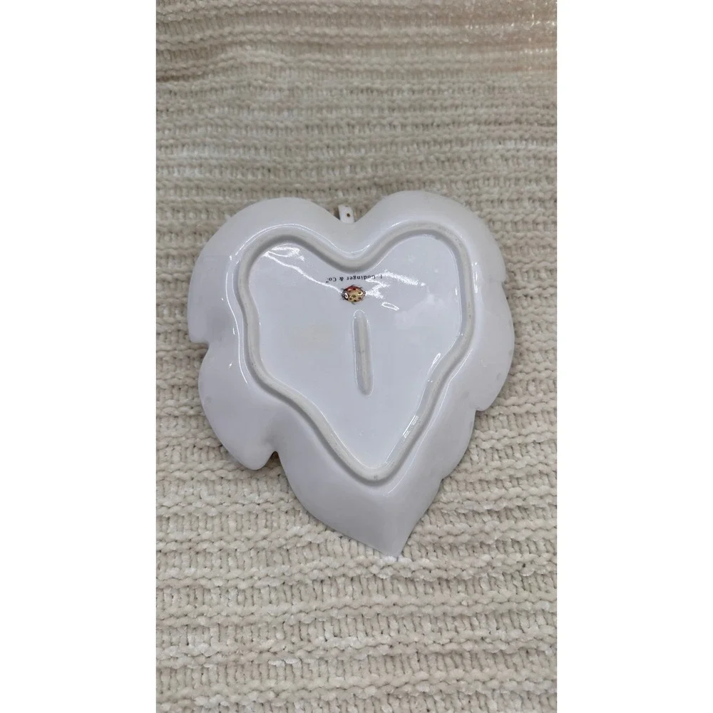 I Godinger & Co Leaf Dish Butterfly Porcelain Trinket‎ Dish Candy Tray Gold Trim